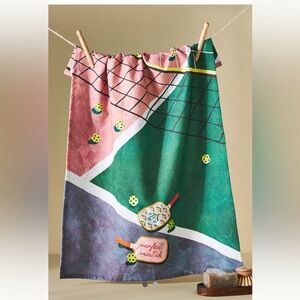 Anthropologie Pickleball Dish Towel NWT